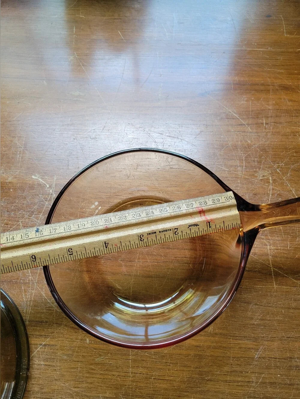vintage Corning Visions Amber 0.5-Liter Saucepan W/lid